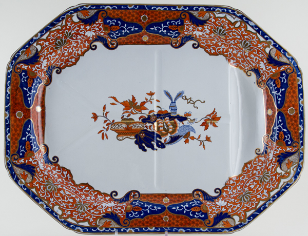 Meat Dish or Platter with Tree and Well c1850